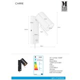 Markslöjd crna zidna svjetiljka Carrie | shoptok.hr