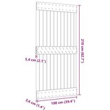  Vrata NARVIK Naravna 100 x 210 cm Masiven borov les, (5000215351) | Shoptok.si