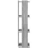  Regal za knjige s 3 razine siva boja hrasta 60x30x120 cm drveni | shoptok.hr
