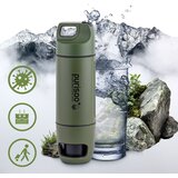 Extralink PURISOO+ BUTELKA Z SYSTEMEM FILTRUJACYM Z POMPKA 400ML FILTR UF + ACF Water filtration bottle 0.4 L Green, Olive | shoptok.hr