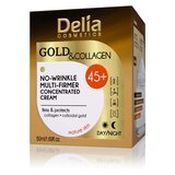 Delia GOLD & COLLAGEN Koncentrovana krema sa koloidnim zlatom i kolagenom protiv bora 45+ za učvršćivanje i zaštitu kože 50ml Cijene