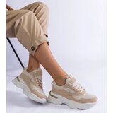 Gemre Beige sneakers with thicker soles Guerrera | Shoptok.si