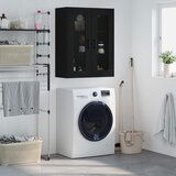 Maison Chic Stenska omarica - Zidna omarica črna 69,5x34x90 cm iu480, (22063571) | Shoptok.si