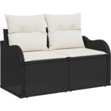 vidaXL 8-dijelni set vrtnih sofa s jastučićima crni ratan, 2-dijelna vrtna sofa s jastučićima crni ratan | shoptok.hr