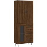 vidaXL Visoka komoda rjav hrast 69,5x34x180 cm inženirski les, (20956462) Cene