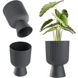 KADAX cvetlični lonec, cvetlični lonec, trata, plastični pokrov, 14 cm, stojalo za rože, sivo, (5000346081) | Shoptok.si