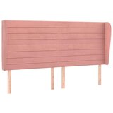  Uzglavlje s ušima ružičasto 163x23x118/128 cm baršunasto | shoptok.hr