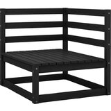  Vrtna sedežna garnitura 10-delna črna trdna borovina, (20970593) | Shoptok.si