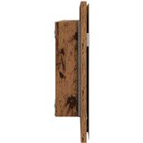  Kopalniška ogledalna omara z LED lučko star les 80x37 cm, (22008356) | Shoptok.si