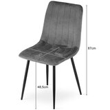 Lava stolica - ružičasti baršun / crne noge x 2 | shoptok.hr