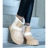 Gemre Beige eco-suede platform snow boots Peters | Shoptok.si