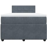  Krevet box spring s madracem tamnosivi 120 x 190 cm baršun | shoptok.hr