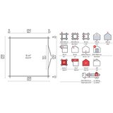 Male kuće Drveno spremište DAISY 6M2 268 × 268 cm – bez završnog krovnog pokrova | shoptok.hr
