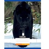 NEBULO Zvezana gladka črna zvezek s panterjevim vzorcem 80-32 A/4 | Shoptok.si