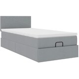  Otomanski krevet s madracem&LED svijetlosivi 90x200 cm tkanine | Eponuda.com