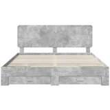  Okvir za krevet s uzglavljem Betonski sivi 180 x 200 cm | shoptok.hr