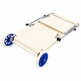  Sklopiva ležaljka za plažu s kotačima i sjenicom - krem | Shoptok.si