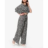 Resti White women's pleated set with black flowers - Clothing | Shoptok.si