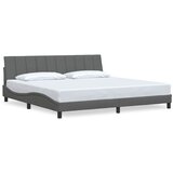 Maison Chic Posteljni okvir - Dvoposteljna postelja - Zakonska postelja brez vzmetnice temno siv 200x200 cm blago-J4452, (21764386) | Shoptok.si