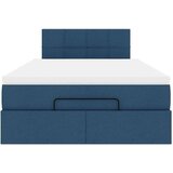 vidaXL Otomanski okvir kreveta s madraca plavi 120x200cm od tkanine | shoptok.hr