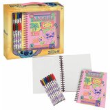  KREATIVNI SET SA DNEVNIKOM I FLOMASTERIMA STITCH ANGEL LST1309 Cene