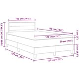 Box Postelja z vzmetnico z vzmetnico Temno rjava 120 x 190 cm blago, (5000127351) | Shoptok.si