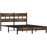  Okvir kreveta bez madraca s uzglavljem boja hrasta 150x200 cm | shoptok.hr