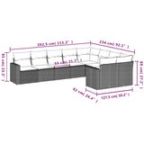  9-dijelni set vrtnih sofa s jastucima poliratan smeđi | shoptok.hr