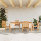  5-dijelni vrtni blagovaonski set od masivne tikovine | shoptok.hr