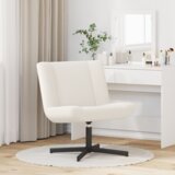 vidaXL Poudarni Stol Krem Tkanina Srednji Ergonomski Poudarni Stol | Shoptok.si