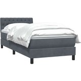 vidaXL Box spring krevet s madracem tamnosivi 90x220 cm baršunasti | shoptok.hr