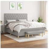  Box spring s madracem svjetlosiva 160x200 cm tkanina | shoptok.hr