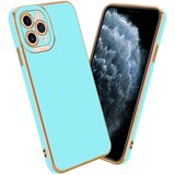 Cadorabo Ohišje, združljiv z Apple v sijajni turkizni - Rose Gold - Zaščitni pokrov iz fleksibilnega silikona TPU in z zaščito pred kamero, (20603425) Cene