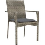  5-dijelni vrtni blagovaonski set crno-sivi od poliratana Siva Dužina stola 160 cm | Shoptok.si
