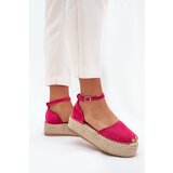 Boto Women's platform espadrilles with weaving fuchsia Selise | Shoptok.si