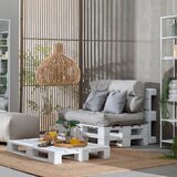 Ixia Sivo-bež vrtne sedežne blazine v kompletu 4 ks za palete 80x112 cm – | Shoptok.si