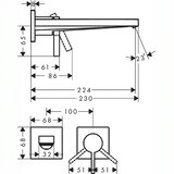 Hansgrohe 73051140 Tecturis E EcoSmart+ podometna armatura za umivalnik | Shoptok.si