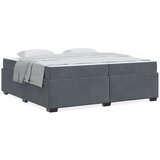  Konstrukcija postelje z vzmetnico Temno siva 200 x 200 cm Žamet | Shoptok.si