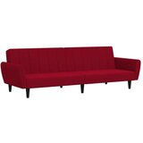  Kavč dvosed z ležiščem vinsko rdeč žamet, (21038128) | Shoptok.si