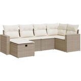 vidaXL 6-dijelni set vrtnih sofa s jastucima bež od poliratana | shoptok.hr