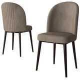 Hanah home set trpezarijskih stolica Aste 8 kom, kapućino tkanina Babyface, braon metalne noge | Eponuda.com