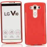  Gumijasti / gel etui S-Line za LG V10 - rdeči Cene