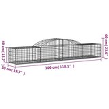  Lučne gabionske košare 7 kom 300x50x40/60 cm pocinčano željezo | shoptok.hr