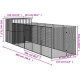  Kućica za pse s igralištem svjetlosiva 165x659x181 cm čelična | shoptok.hr