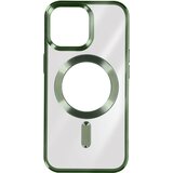AVIZAR Silikonski ovitek MagSafe iPhone 15 Pro Chrome, serija ChroCam - zelen, (20834408) | Shoptok.si