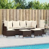 vidaXL 5-dijelni set vrtnih sofa s jastucima poliratan smeđi | shoptok.hr