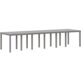 vidaXL 15-delna vrtna jedilna garnitura z blazinami Svetlo siva Poli ratan | Shoptok.si