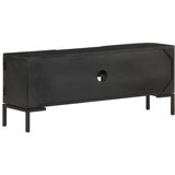 TV ormarić crni 115 x 30 x 46 cm od masivnog drva manga | shoptok.hr