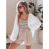 DStreet Spodenki damskie lniane RELAX TIME khaki | Shoptok.si