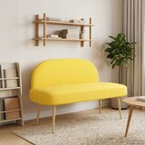 Oblikovana klupa s naslonjačem Svjetložuta 110 x 60 x 76 cm | shoptok.hr